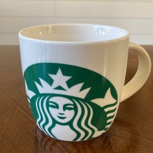 Starbucks Coffee Green and White Mermaid Siren Logo Coffee Drinking Mug